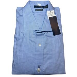 Polo Ralph Lauren Mens 17.5-34/35 Slim Fit Easy Care Stretch Plaid Dress Shirt